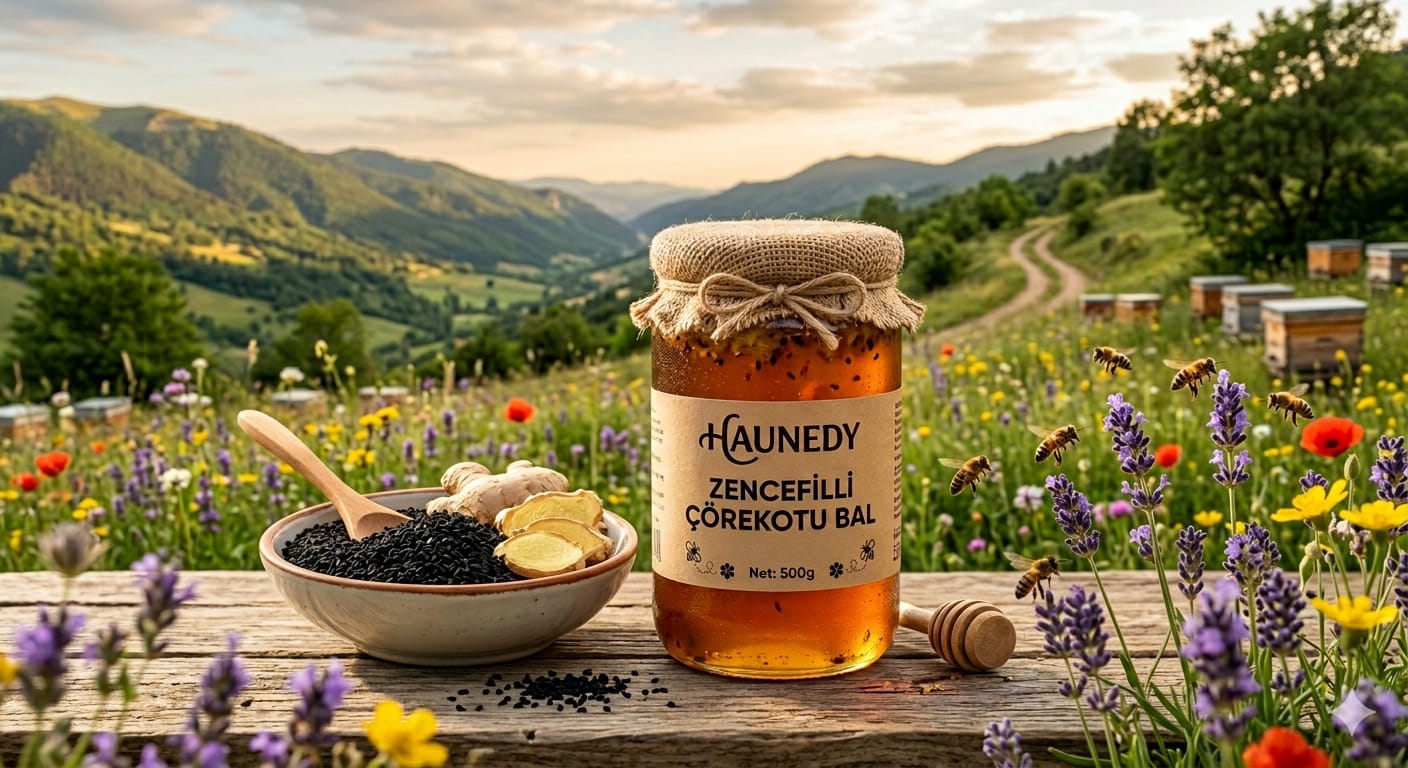 Doğanın Güçlü Üçlüsü: Zencefilli Çörek Otlu Bal Karışımı